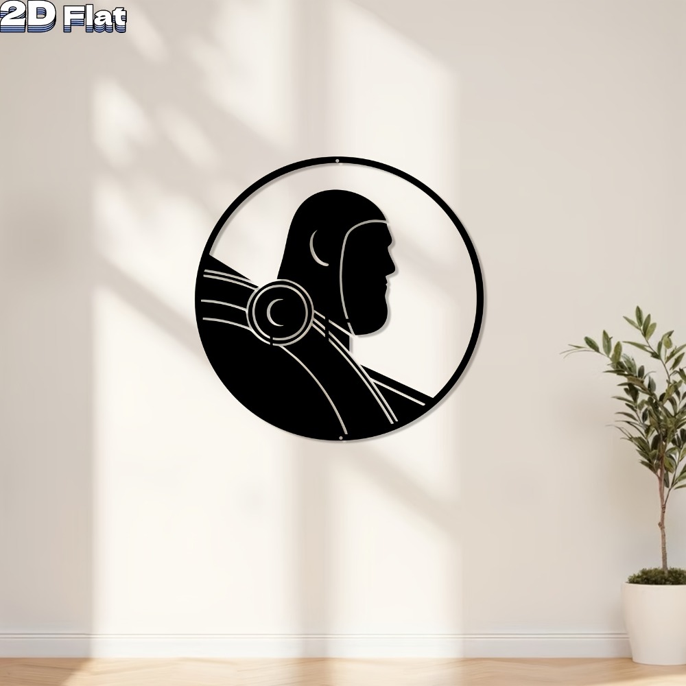 1pc Modern Robot Aluminum Plat - Tech Office Wall Art ulasan dan harga