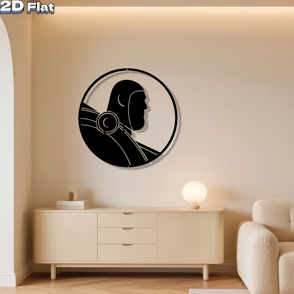 1pc Modern Robot Aluminum Plat - Tech Office Wall Art ulasan dan harga