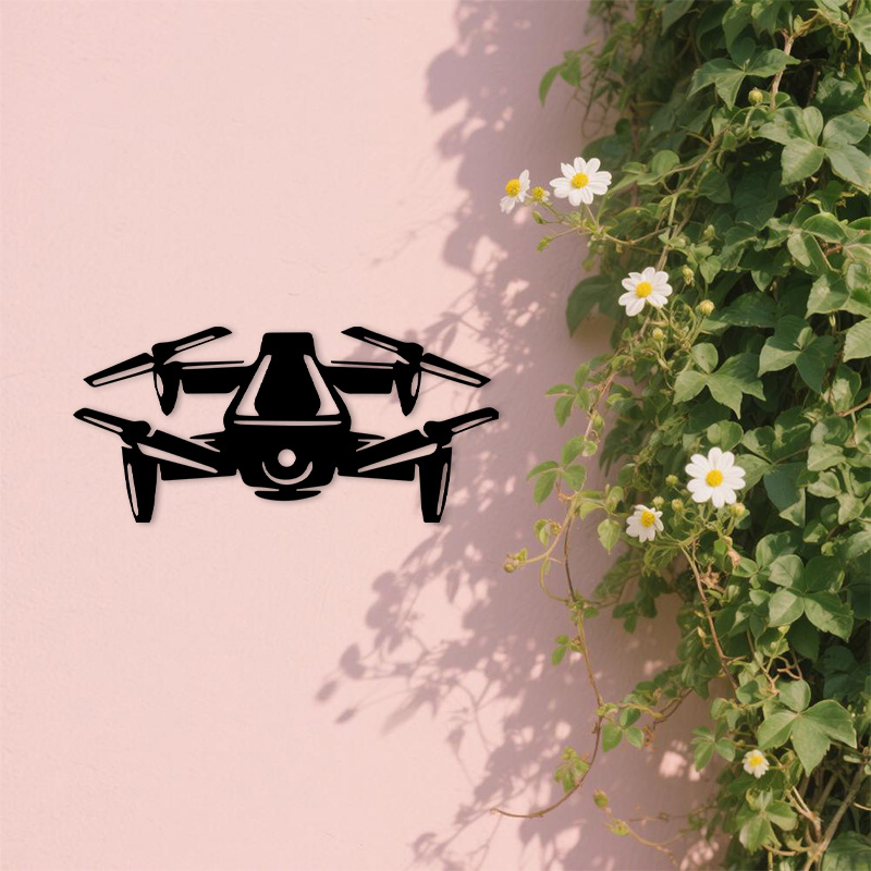 2D Flat Drone Iron Wall Art Bl - Tech Office Wall Art ulasan dan harga